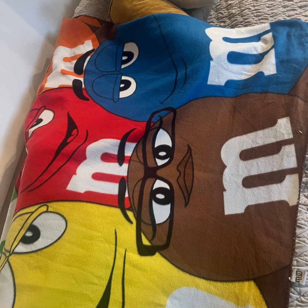 BUNDLE 2 M&M Blankets for price of One, Super Cute & Soft